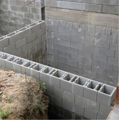 szálerősített beton pince fal