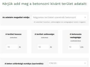 A legjobb beton kalkulátor