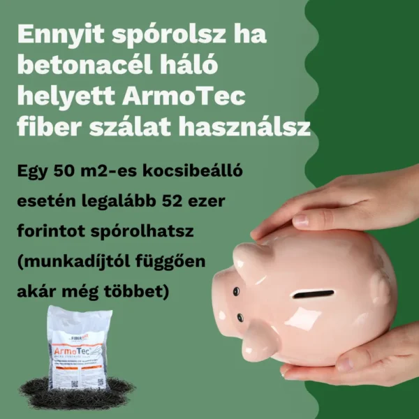 ArmoTec statikai makroszál, fiber szál betonacél helyett (1 kg) - Image 4