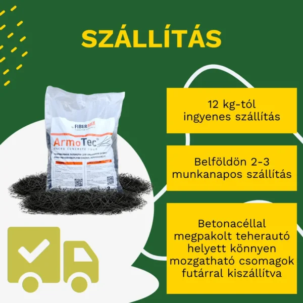 ArmoTec statikai makroszál, fiber szál betonacél helyett (1 kg) - Image 5