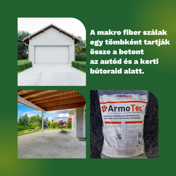ArmoTec statikai makroszál, fiber szál betonacél helyett (1 kg) - Image 6