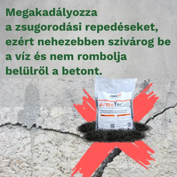 ArmoTec statikai makroszál, fiber szál betonacél helyett (1 kg) - Image 3
