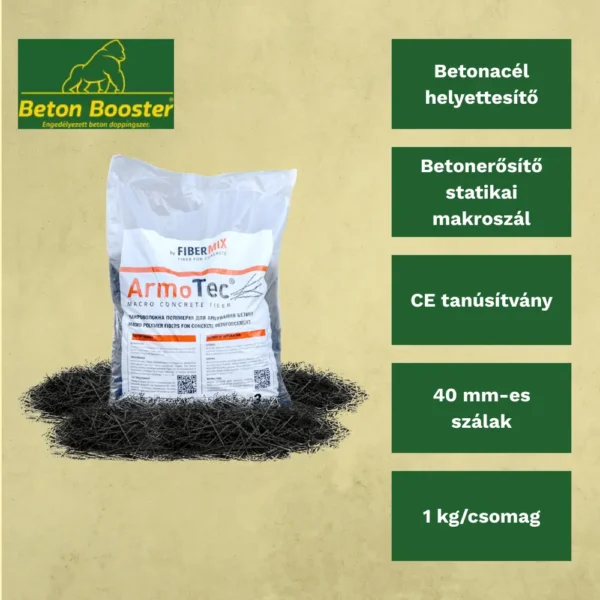 ArmoTec statikai makroszál, fiber szál betonacél helyett (1 kg) - Image 7