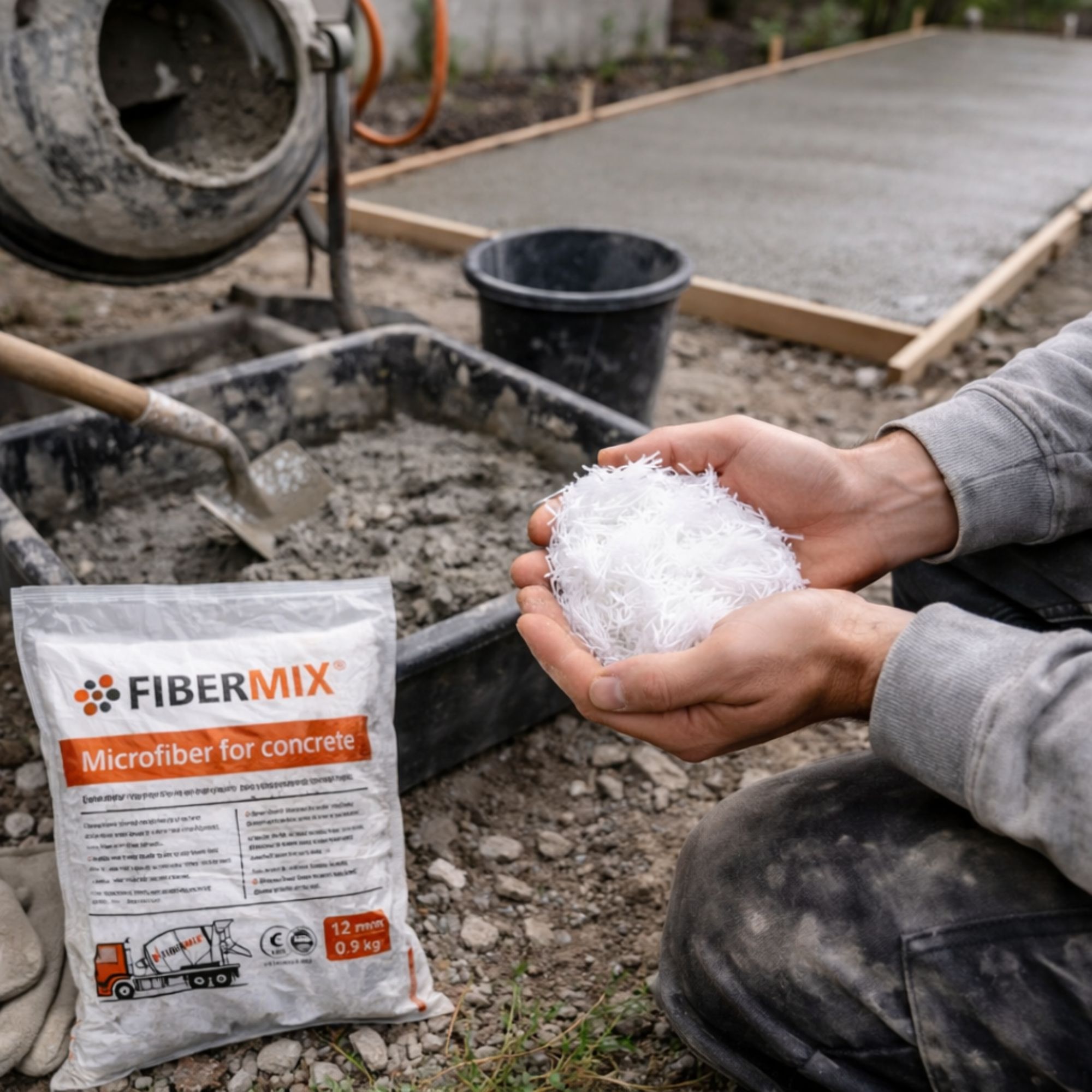FiberMix beton mikroszál repedésmegelőzésre 12 mm, 0,9 kg/csomag - Image 4