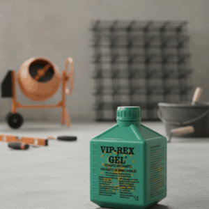 Zöld üveg, építőipari anyagokkal.