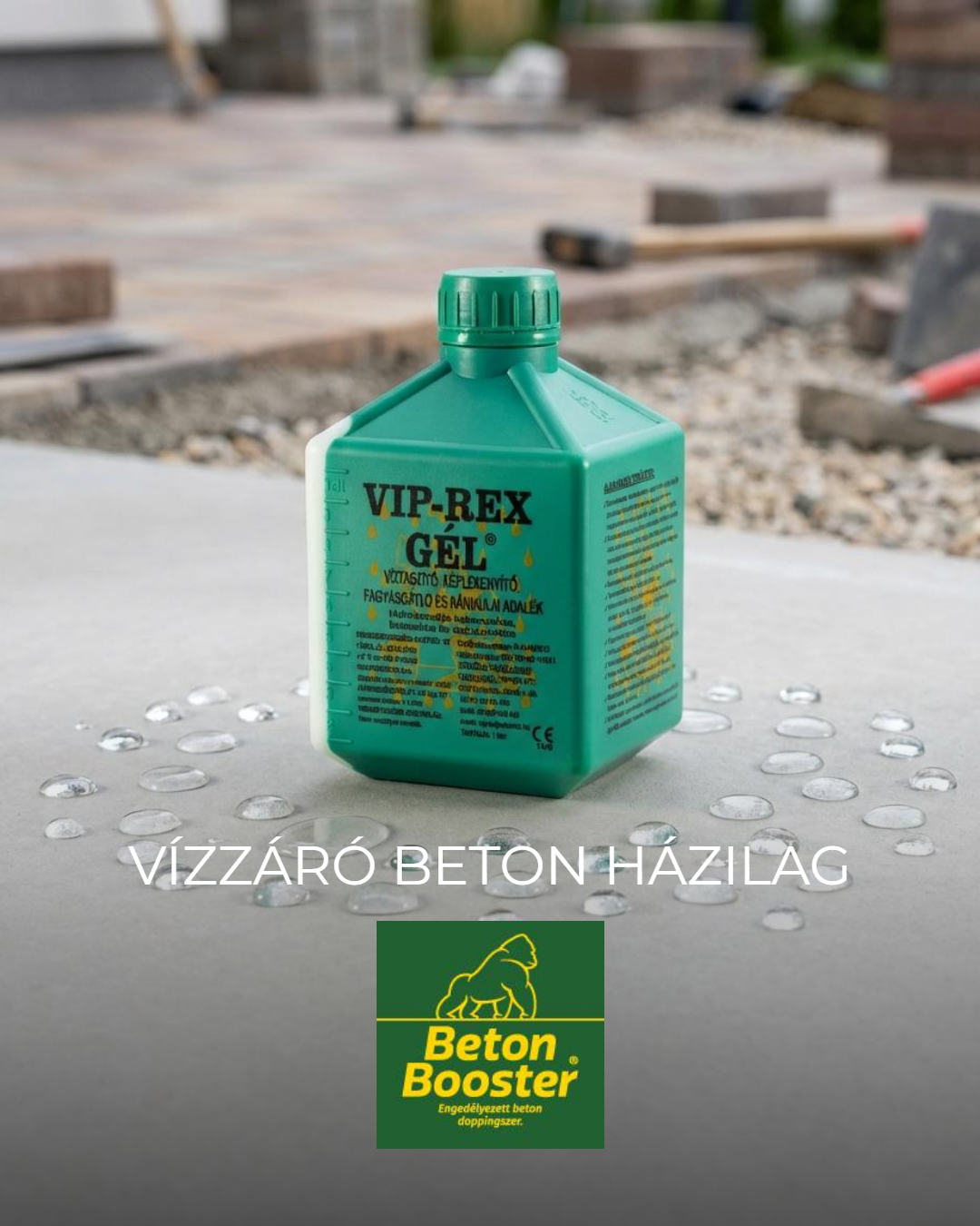 Vízálló beton házilag, VIP-REX GÉL